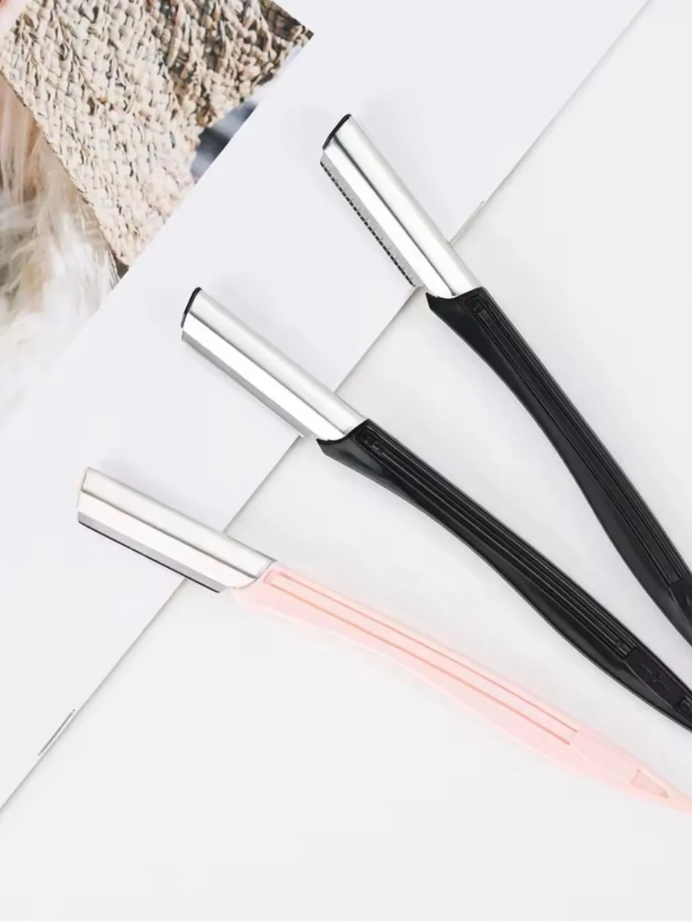 Women's Facial Razor Trio - Black & Pink Precision Dermaplaning Razors
